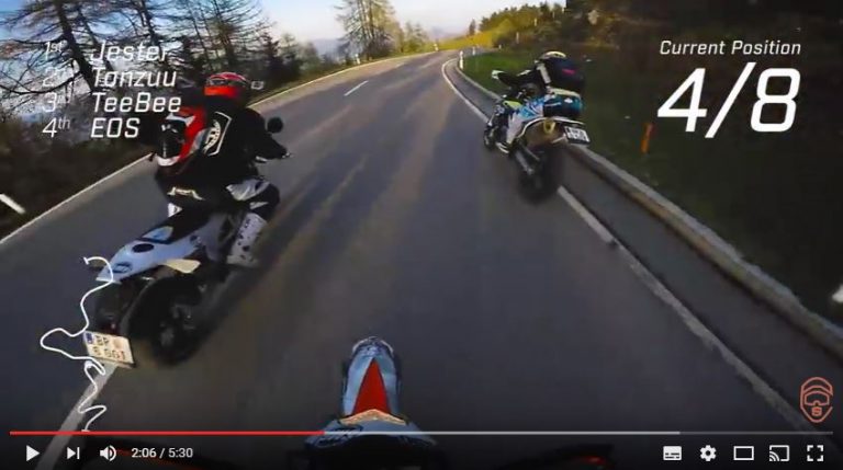 Supermotard downhill met de motor uit