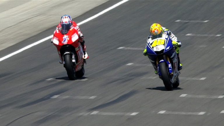 Legendarisch: Stoner vs Rossi Laguna Seca 2008